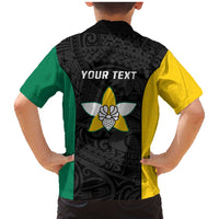Personalised PNG Enga Province Family Matching Mermaid Dress and Hawaiian Shirt Bird of Paradise Tattoo Flag Motif LT9 - Polynesian Pride