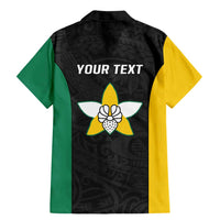 Personalised PNG Enga Province Family Matching Mermaid Dress and Hawaiian Shirt Bird of Paradise Tattoo Flag Motif LT9 - Polynesian Pride