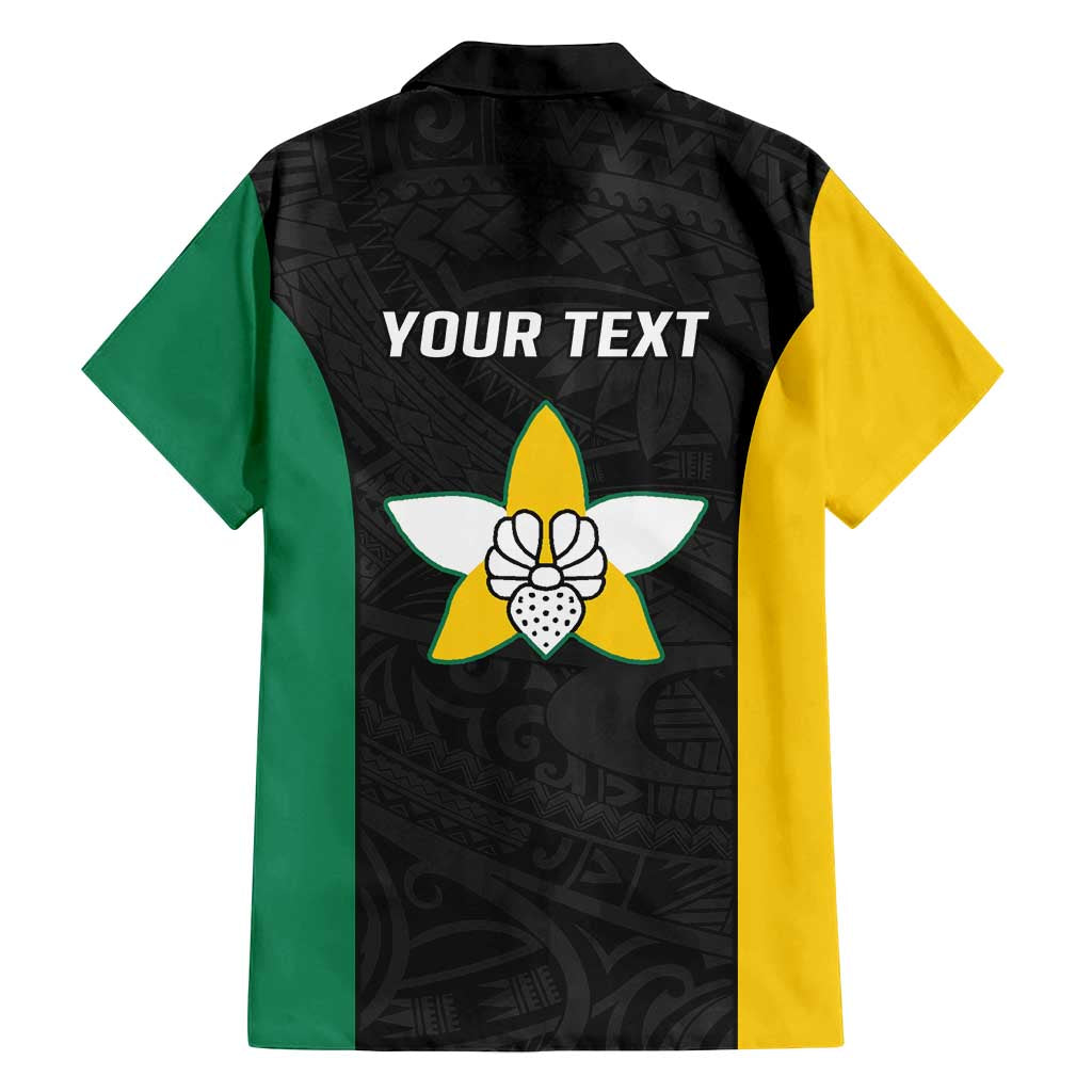 Personalised PNG Enga Province Family Matching Summer Maxi Dress and Hawaiian Shirt Bird of Paradise Tattoo Flag Motif LT9 - Polynesian Pride