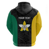 Personalised PNG Enga Province Hoodie Bird of Paradise Tattoo Flag Motif LT9 - Polynesian Pride