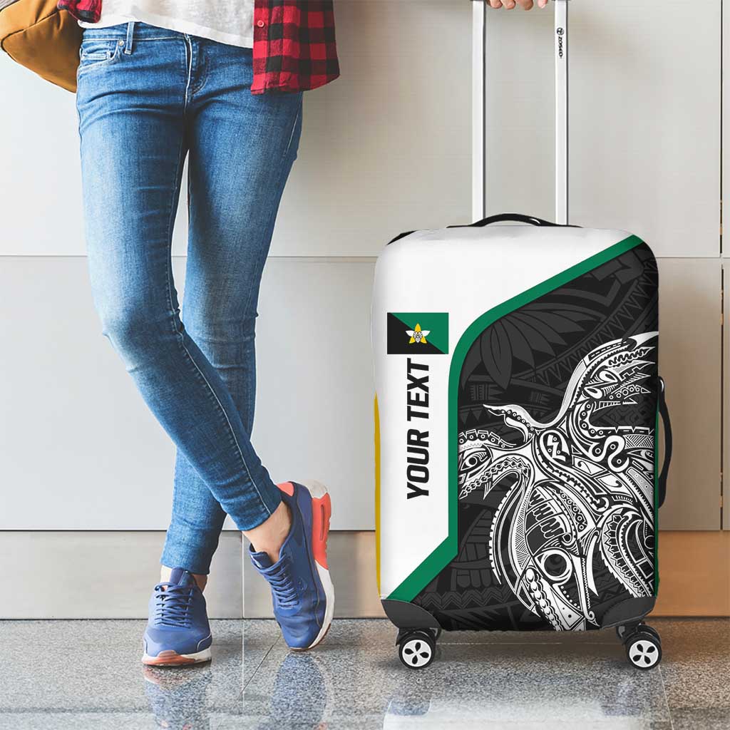 Personalised PNG Enga Province Luggage Cover Bird of Paradise Tattoo Flag Motif LT9 - Polynesian Pride