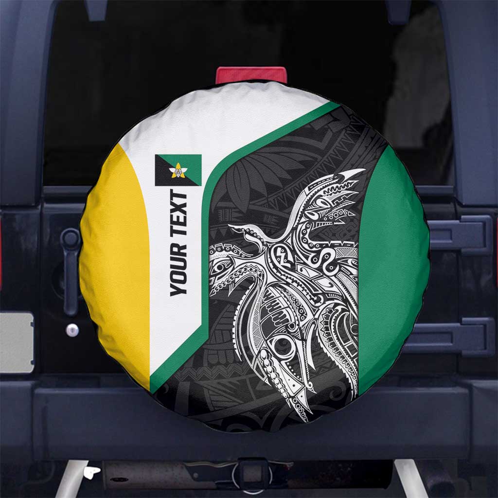 Personalised PNG Enga Province Spare Tire Cover Bird of Paradise Tattoo Flag Motif LT9 No hole Green - Polynesian Pride