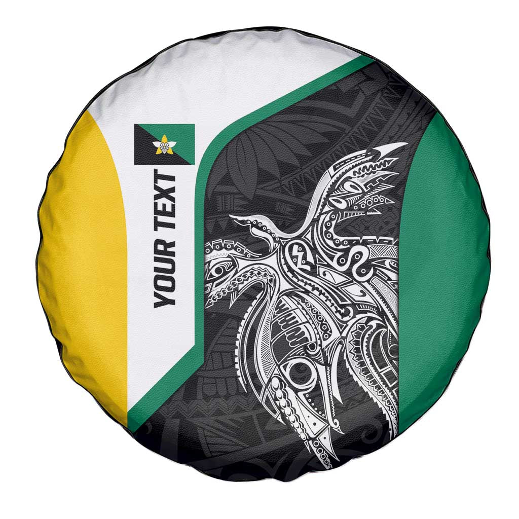 Personalised PNG Enga Province Spare Tire Cover Bird of Paradise Tattoo Flag Motif LT9 - Polynesian Pride