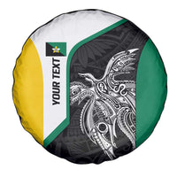 Personalised PNG Enga Province Spare Tire Cover Bird of Paradise Tattoo Flag Motif LT9 - Polynesian Pride
