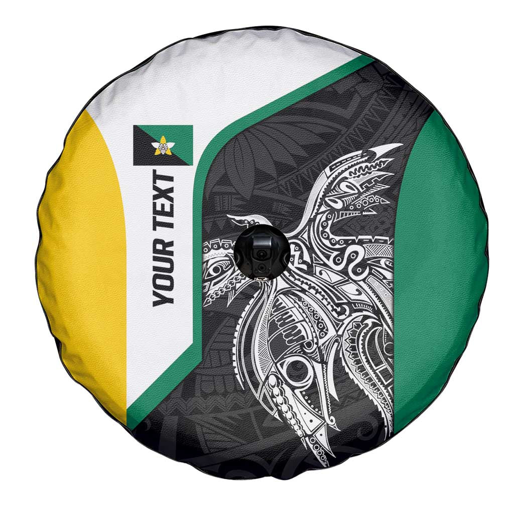 Personalised PNG Enga Province Spare Tire Cover Bird of Paradise Tattoo Flag Motif LT9 - Polynesian Pride