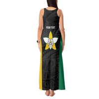 Personalised PNG Enga Province Tank Maxi Dress Bird of Paradise Tattoo Flag Motif LT9 - Polynesian Pride