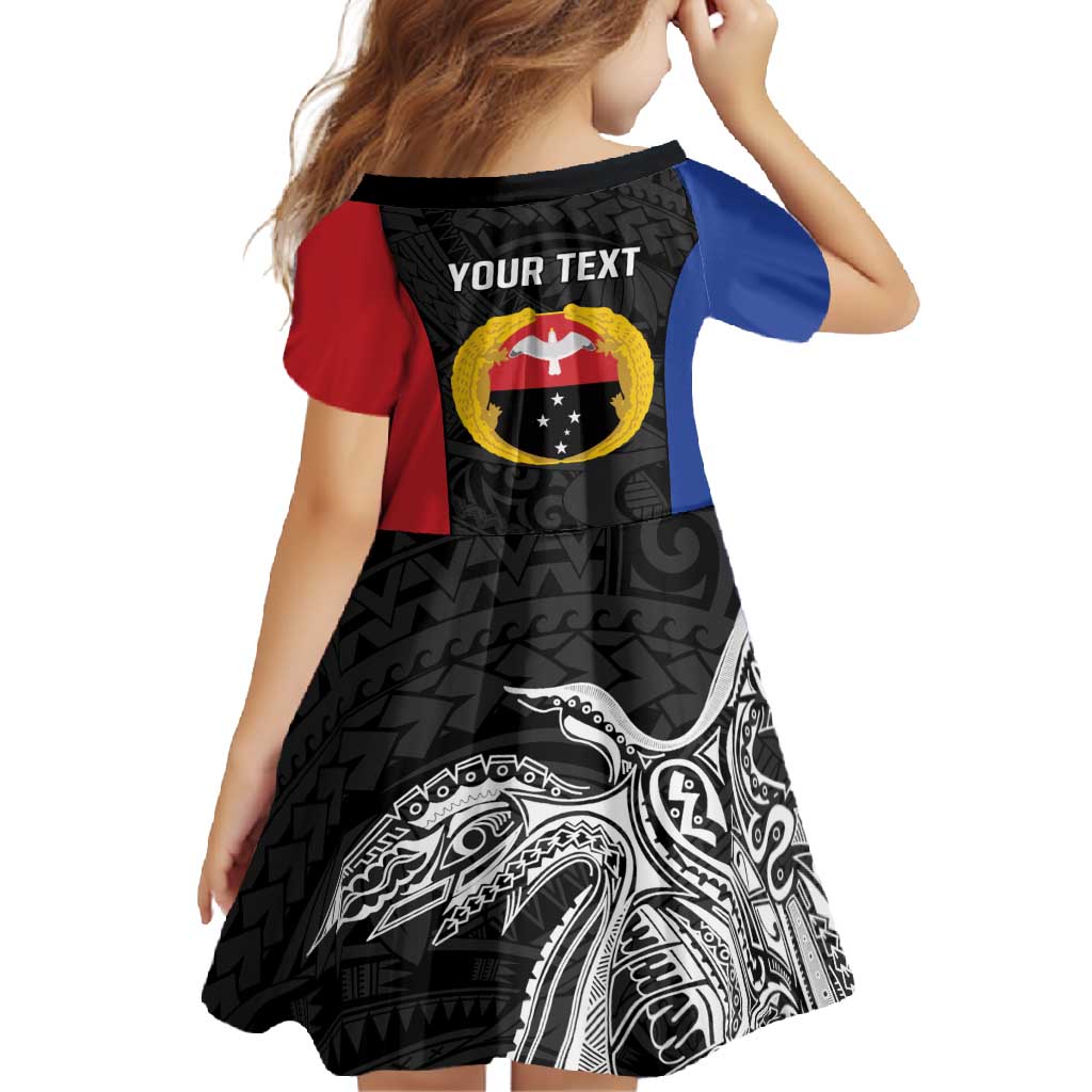 Personalised PNG Gulf Province Family Matching Summer Maxi Dress and Hawaiian Shirt Bird of Paradise Tattoo Flag Motif LT9 - Polynesian Pride