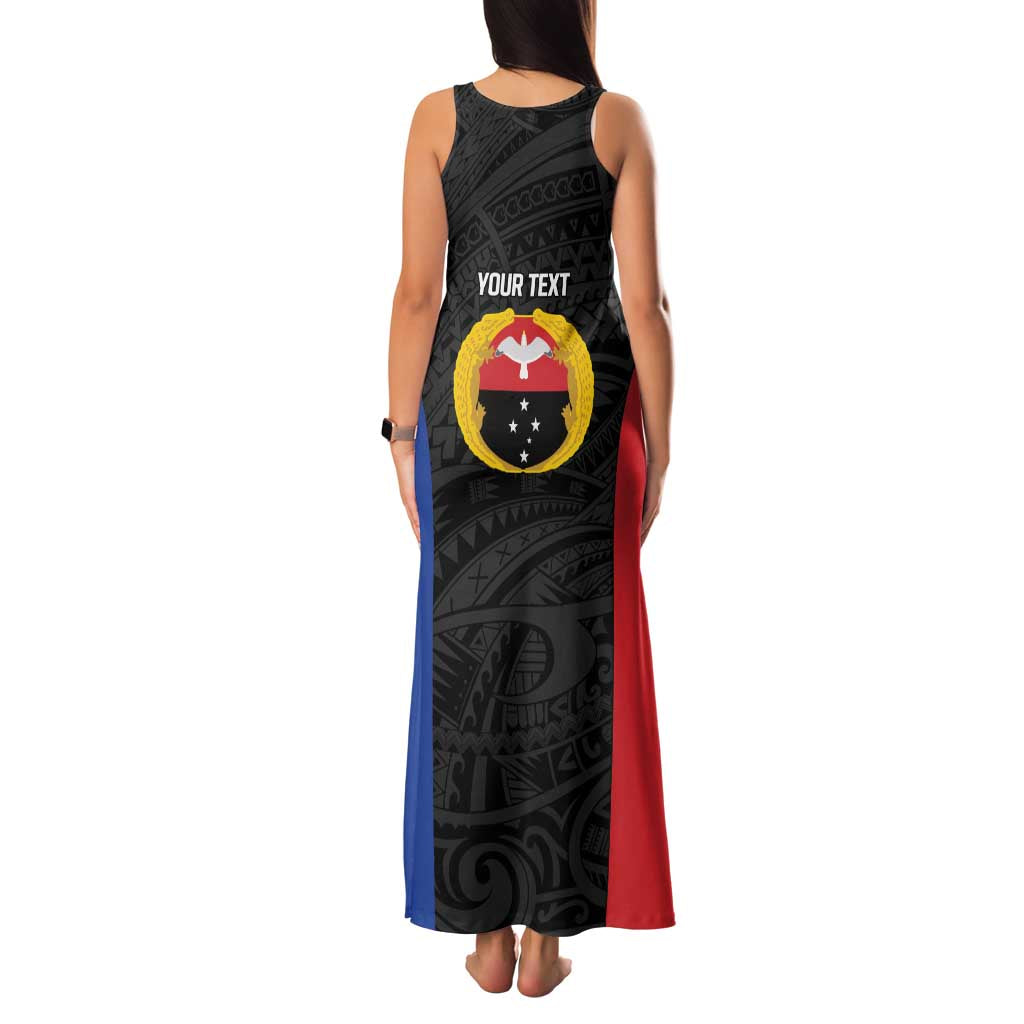 Personalised PNG Gulf Province Family Matching Tank Maxi Dress and Hawaiian Shirt Bird of Paradise Tattoo Flag Motif LT9 - Polynesian Pride