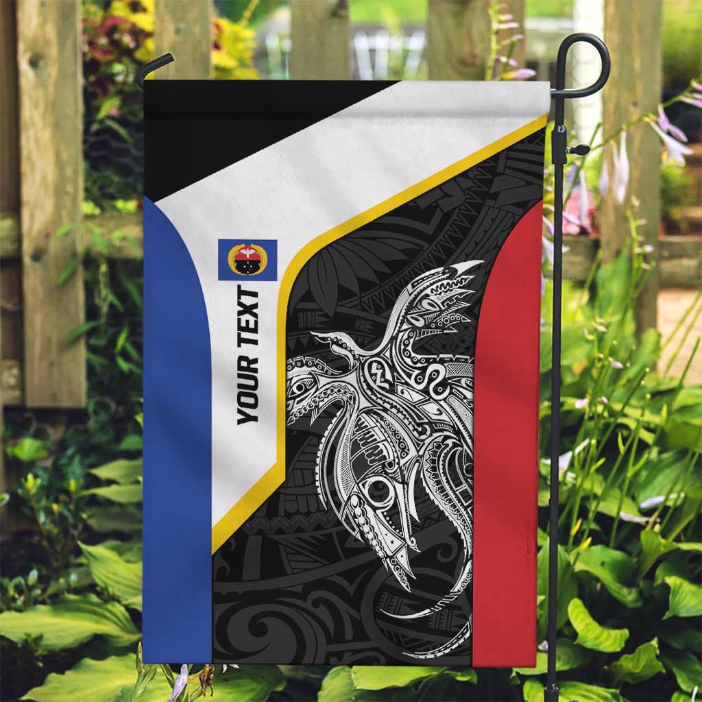 Personalised PNG Gulf Province Garden Flag Bird of Paradise Tattoo Flag Motif LT9 Garden Flag Black - Polynesian Pride