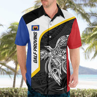Personalised PNG Gulf Province Hawaiian Shirt Bird of Paradise Tattoo Flag Motif LT9 - Polynesian Pride