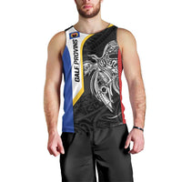 Personalised PNG Gulf Province Men Tank Top Bird of Paradise Tattoo Flag Motif LT9 - Polynesian Pride
