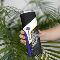 Personalised PNG Gulf Province Skinny Tumbler Bird of Paradise Tattoo Flag Motif LT9 - Polynesian Pride