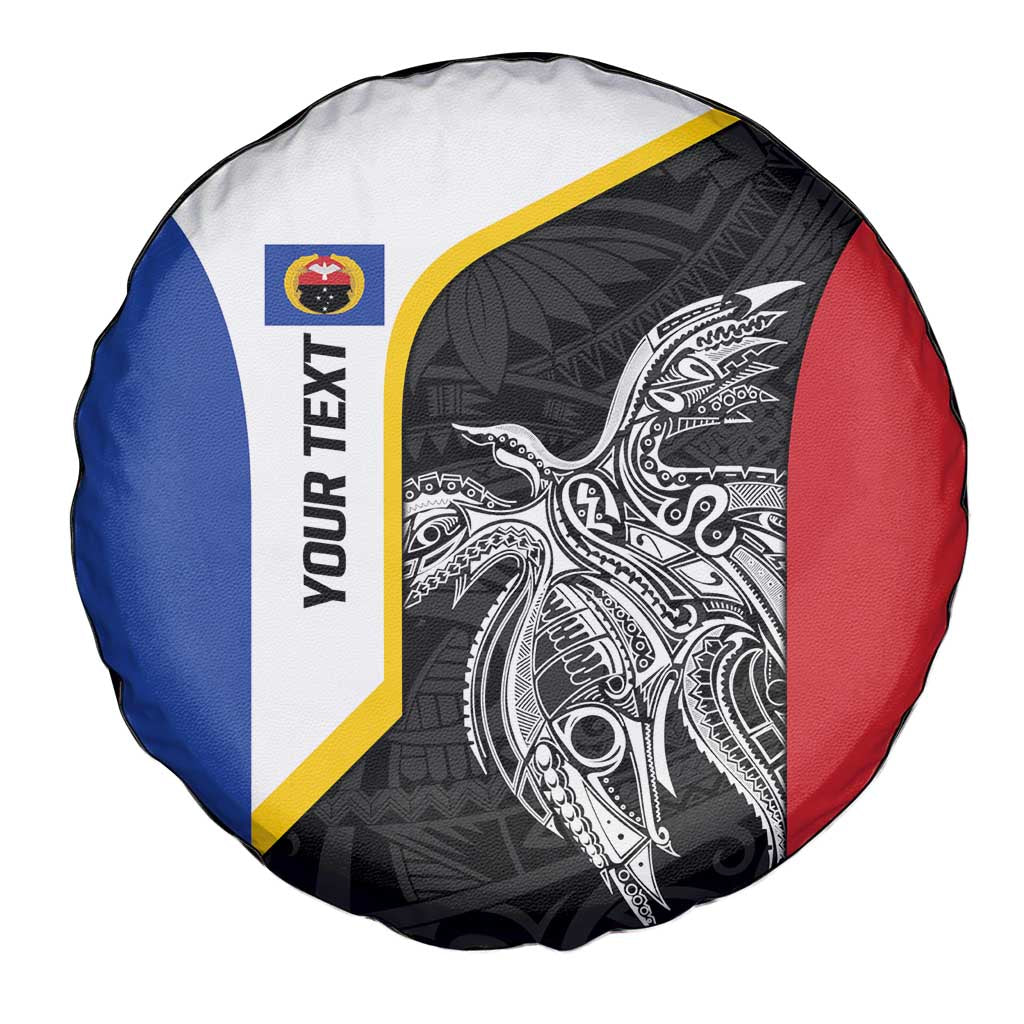 Personalised PNG Gulf Province Spare Tire Cover Bird of Paradise Tattoo Flag Motif LT9 - Polynesian Pride
