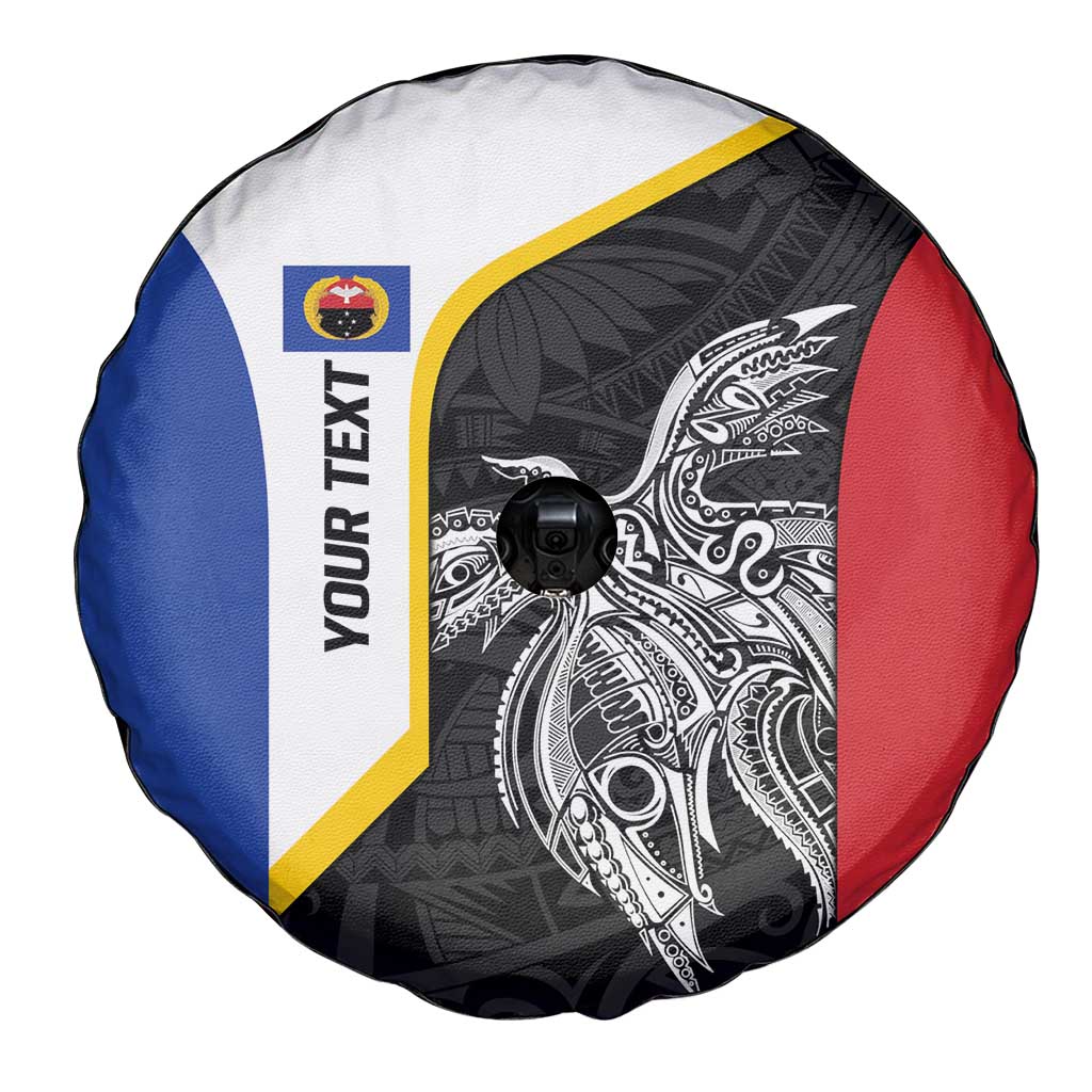 Personalised PNG Gulf Province Spare Tire Cover Bird of Paradise Tattoo Flag Motif LT9 - Polynesian Pride