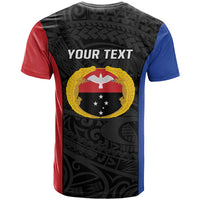 Personalised PNG Gulf Province T Shirt Bird of Paradise Tattoo Flag Motif LT9 - Polynesian Pride