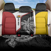 Personalised PNG Madang Province Back Car Seat Cover Bird of Paradise Tattoo Flag Motif LT9 One Size Yellow - Polynesian Pride