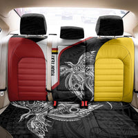 Personalised PNG Madang Province Back Car Seat Cover Bird of Paradise Tattoo Flag Motif LT9 - Polynesian Pride