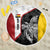 Personalised PNG Madang Province Beach Blanket Bird of Paradise Tattoo Flag Motif - Polynesian Pride