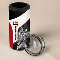 Personalised PNG Madang Province 4 in 1 Can Cooler Tumbler Bird of Paradise Tattoo Flag Motif LT9 - Polynesian Pride