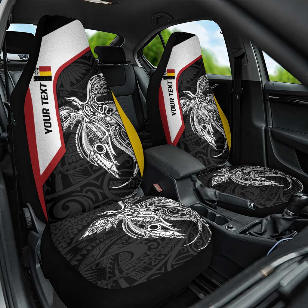 Personalised PNG Madang Province Car Seat Cover Bird of Paradise Tattoo Flag Motif LT9 One Size Yellow - Polynesian Pride