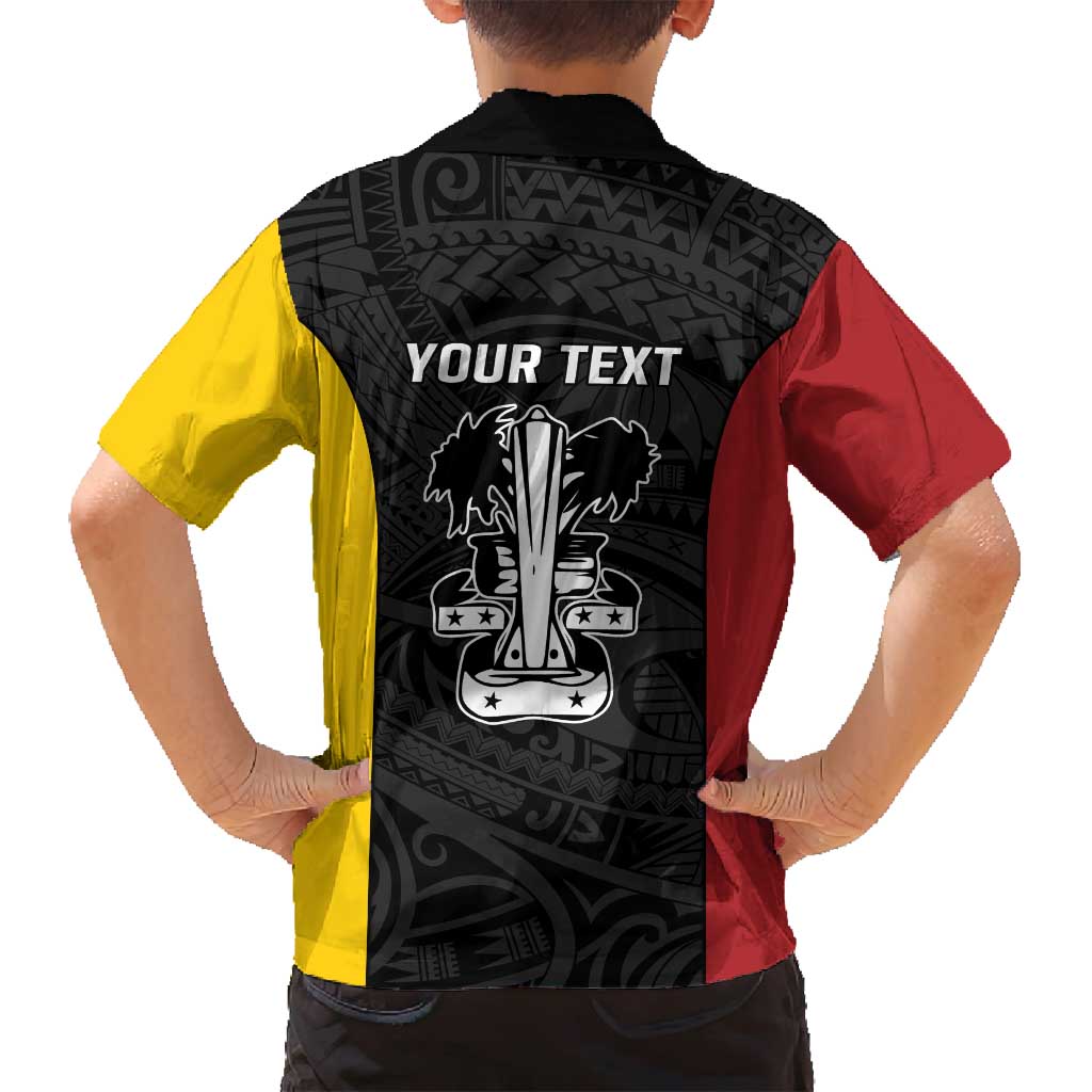 Personalised PNG Madang Province Family Matching Summer Maxi Dress and Hawaiian Shirt Bird of Paradise Tattoo Flag Motif LT9 - Polynesian Pride