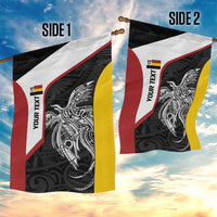 Personalised PNG Madang Province Garden Flag Bird of Paradise Tattoo Flag Motif LT9 - Polynesian Pride