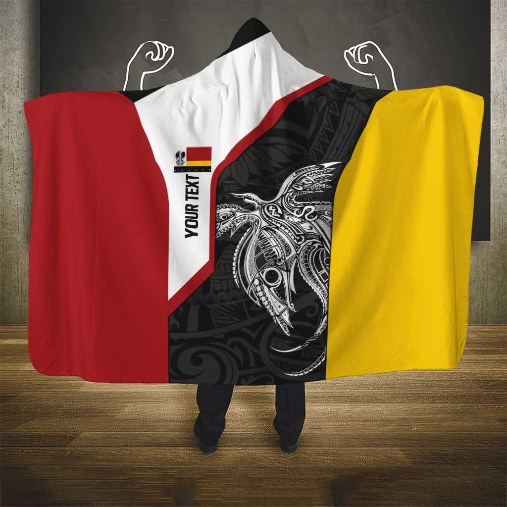 Personalised PNG Madang Province Hooded Blanket Bird of Paradise Tattoo Flag Motif LT9 - Polynesian Pride