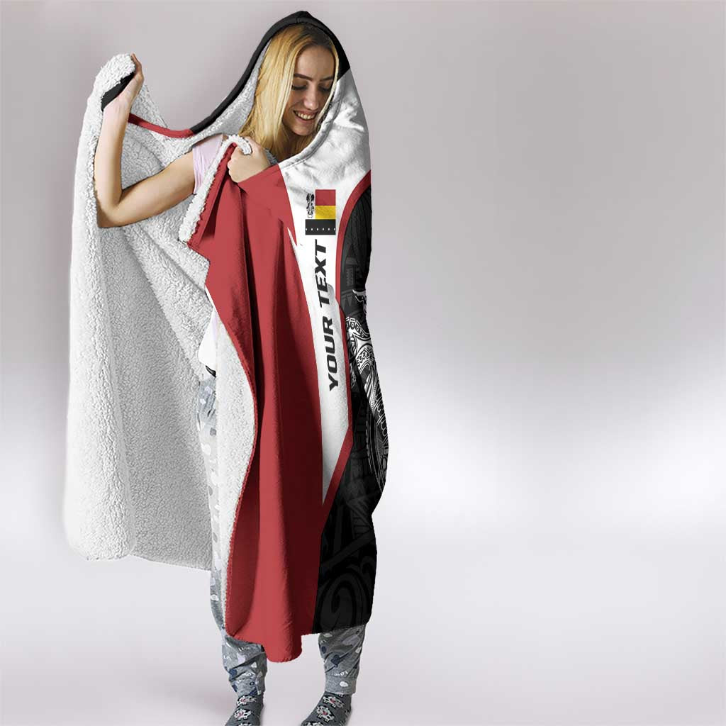 Personalised PNG Madang Province Hooded Blanket Bird of Paradise Tattoo Flag Motif LT9 - Polynesian Pride