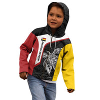 Personalised PNG Madang Province Kid Hoodie Bird of Paradise Tattoo Flag Motif LT9 - Polynesian Pride