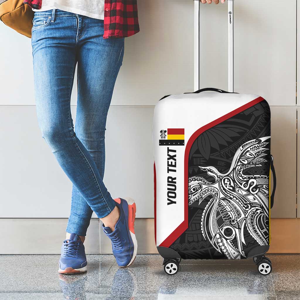 Personalised PNG Madang Province Luggage Cover Bird of Paradise Tattoo Flag Motif LT9 - Polynesian Pride