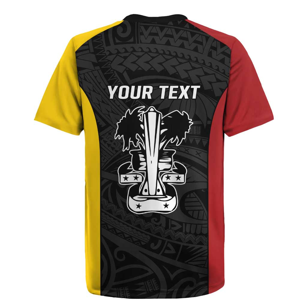 Personalised PNG Madang Province Rugby Jersey Bird of Paradise Tattoo Flag Motif LT9 - Polynesian Pride
