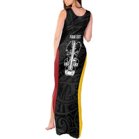 Personalised PNG Madang Province Tank Maxi Dress Bird of Paradise Tattoo Flag Motif LT9 - Polynesian Pride