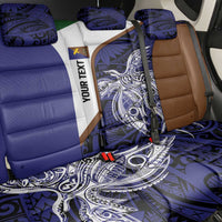 Personalised PNG Manus Province Back Car Seat Cover Bird of Paradise Tattoo Flag Motif LT9 - Polynesian Pride
