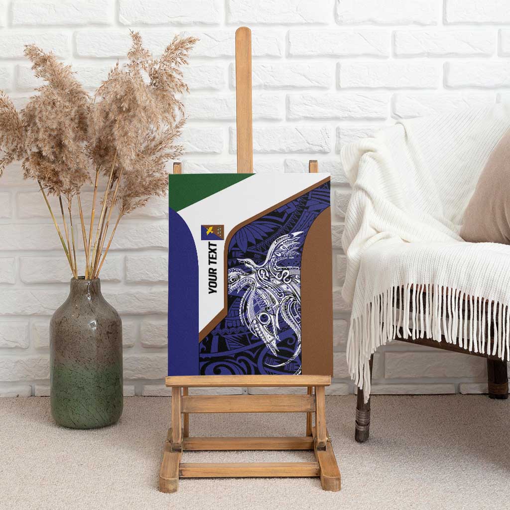 Personalised PNG Manus Province Canvas Wall Art Bird of Paradise Tattoo Flag Motif - Polynesian Pride