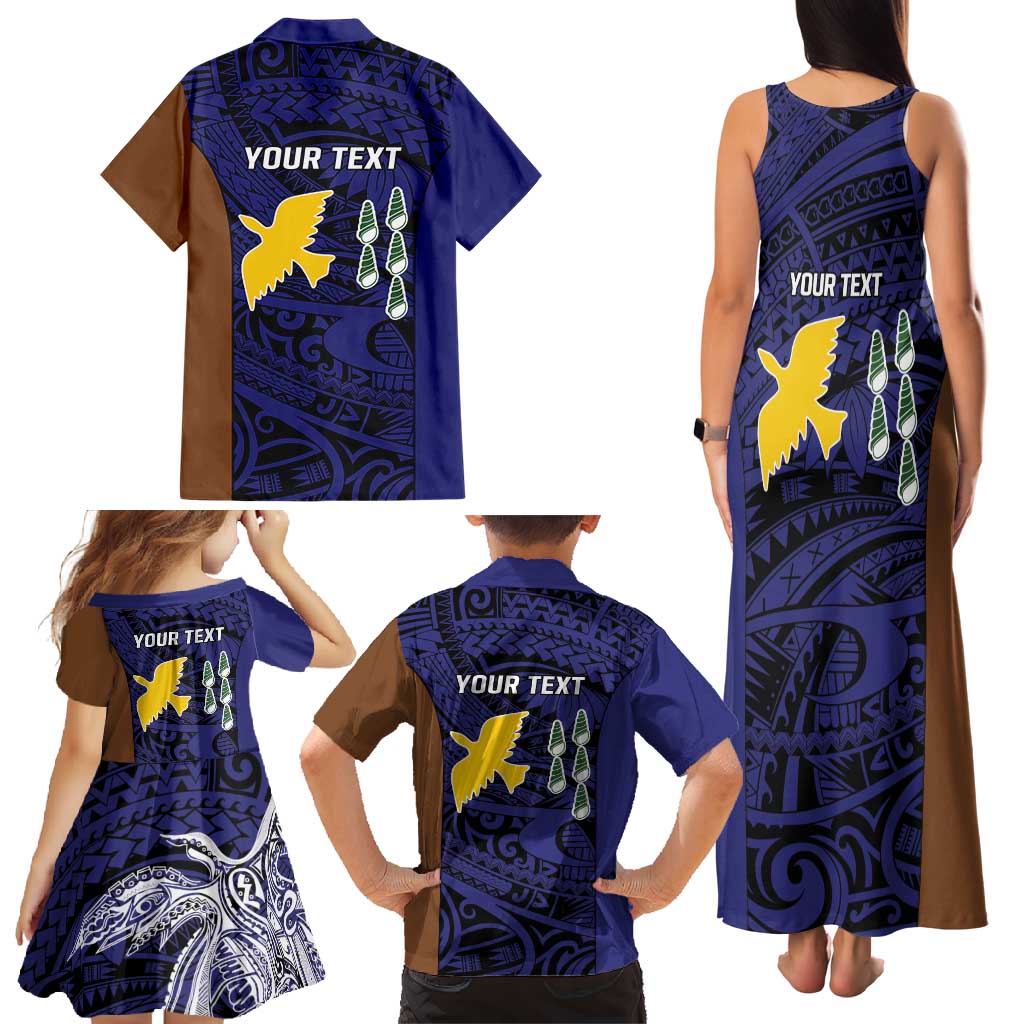 Personalised PNG Manus Province Family Matching Tank Maxi Dress and Hawaiian Shirt Bird of Paradise Tattoo Flag Motif LT9 - Polynesian Pride