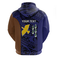 Personalised PNG Manus Province Hoodie Bird of Paradise Tattoo Flag Motif LT9 - Polynesian Pride