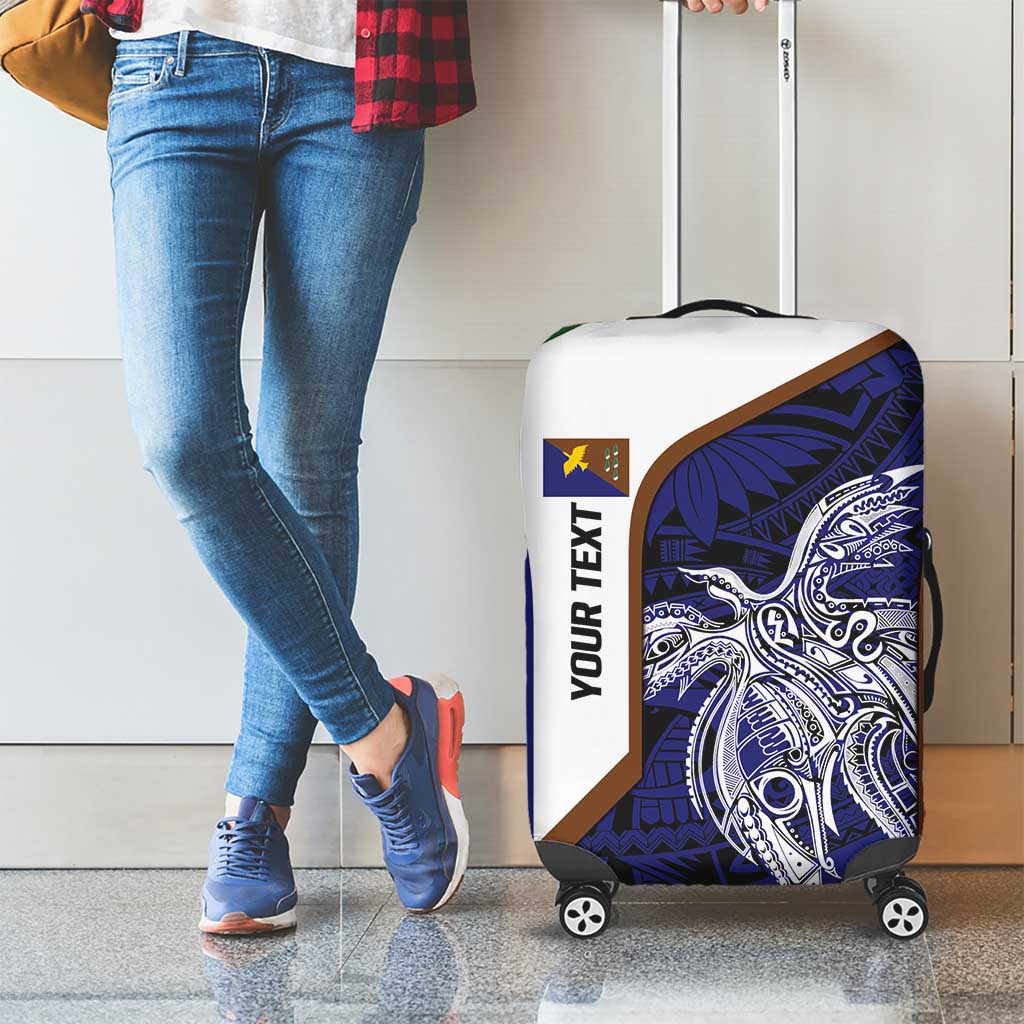 Personalised PNG Manus Province Luggage Cover Bird of Paradise Tattoo Flag Motif LT9 - Polynesian Pride