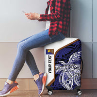 Personalised PNG Manus Province Luggage Cover Bird of Paradise Tattoo Flag Motif LT9 - Polynesian Pride
