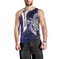 Personalised PNG Manus Province Men Tank Top Bird of Paradise Tattoo Flag Motif LT9 - Polynesian Pride