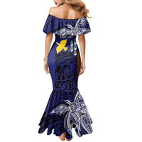 Personalised PNG Manus Province Mermaid Dress Bird of Paradise Tattoo Flag Motif LT9 - Polynesian Pride