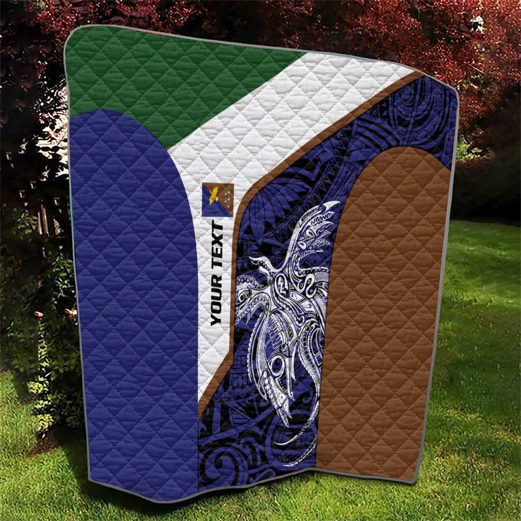 Personalised PNG Manus Province Quilt Bird of Paradise Tattoo Flag Motif LT9 - Polynesian Pride