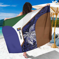 Personalised PNG Manus Province Sarong Bird of Paradise Tattoo Flag Motif - Polynesian Pride