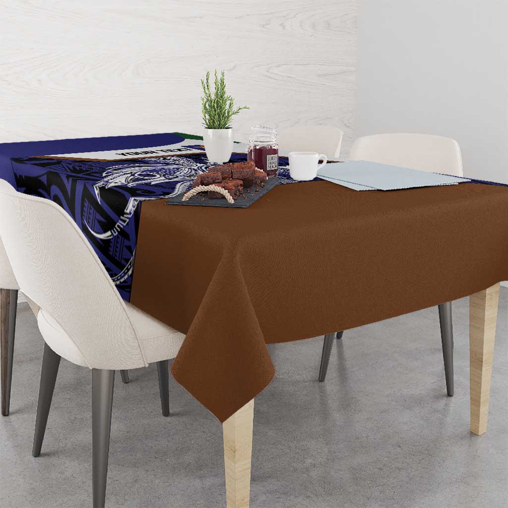 Personalised PNG Manus Province Tablecloth Bird of Paradise Tattoo Flag Motif - Polynesian Pride