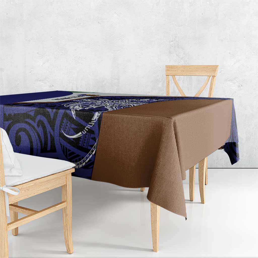 Personalised PNG Manus Province Tablecloth Bird of Paradise Tattoo Flag Motif - Polynesian Pride
