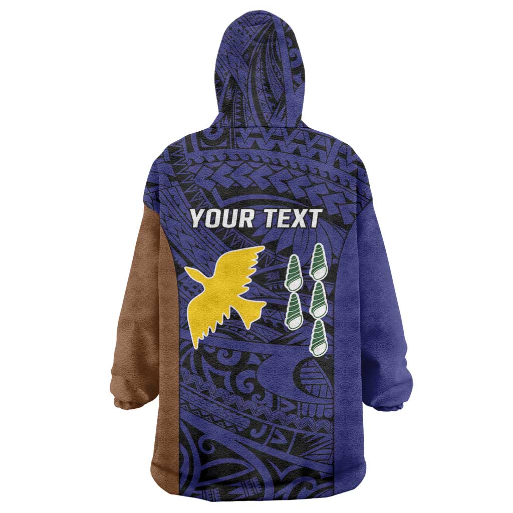 Personalised PNG Manus Province Wearable Blanket Hoodie Bird of Paradise Tattoo Flag Motif LT9 - Polynesian Pride