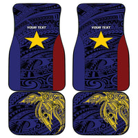Personalised PNG Milne Bay Province Car Mats Bird of Paradise Tattoo Flag Motif LT9 - Polynesian Pride