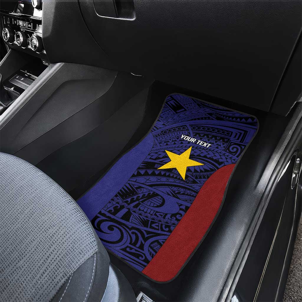 Personalised PNG Milne Bay Province Car Mats Bird of Paradise Tattoo Flag Motif LT9 - Polynesian Pride