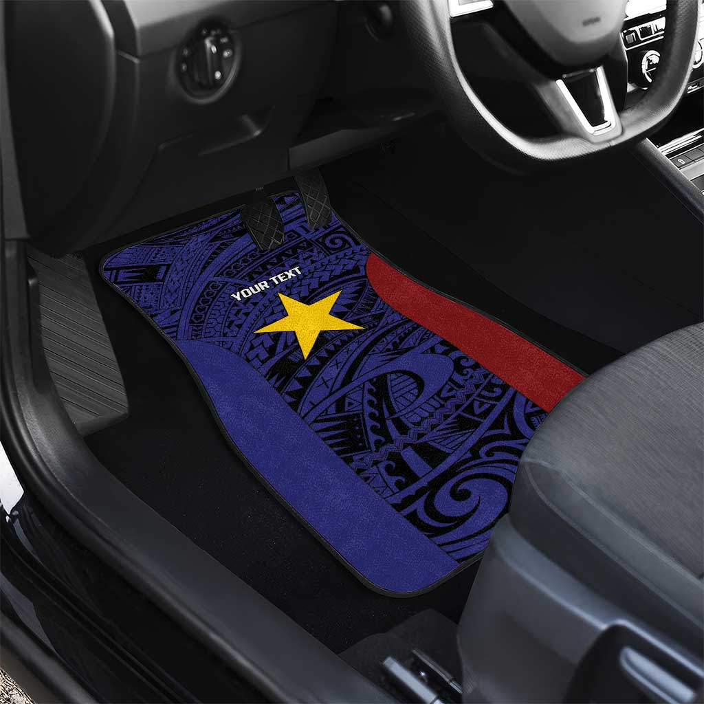 Personalised PNG Milne Bay Province Car Mats Bird of Paradise Tattoo Flag Motif LT9 - Polynesian Pride