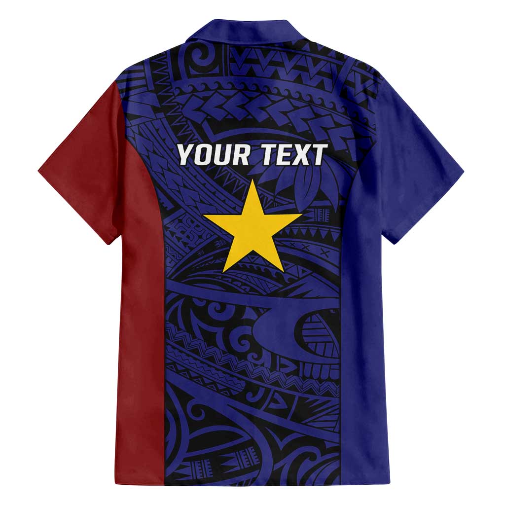 Personalised PNG Milne Bay Province Family Matching Long Sleeve Bodycon Dress and Hawaiian Shirt Bird of Paradise Tattoo Flag Motif LT9 - Polynesian Pride