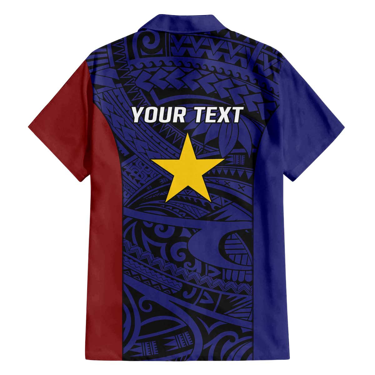 Personalised PNG Milne Bay Province Family Matching Off The Shoulder Long Sleeve Dress and Hawaiian Shirt Bird of Paradise Tattoo Flag Motif LT9 - Polynesian Pride